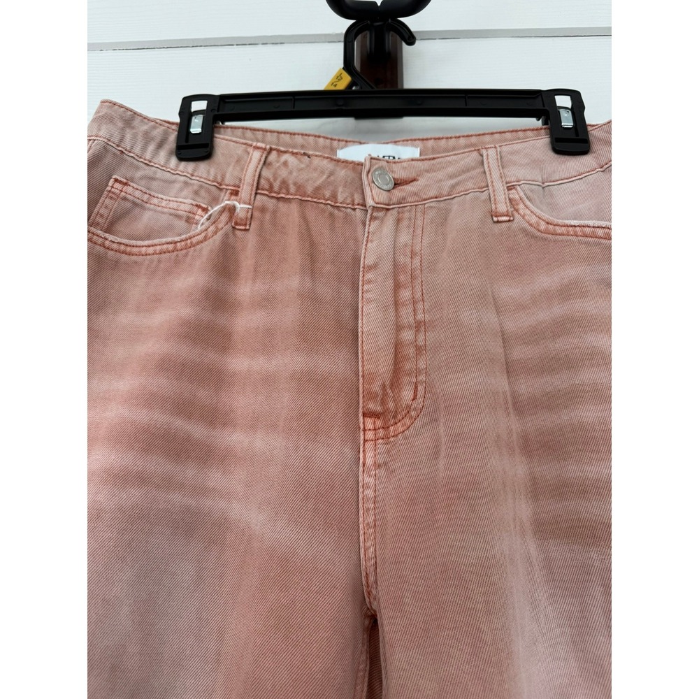 #D- 024- Vervet Pink Distressed Wide Leg High Rise Jeans V2736BM Womens 29 - Picture 4 of 9